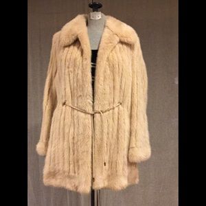 Vintage 1970s champagne mink